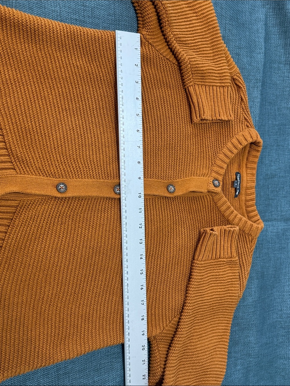 Toad & Co Cardigan size small Women's Button-Front Ribbed Sweater - Rust - Picture 8 of 12